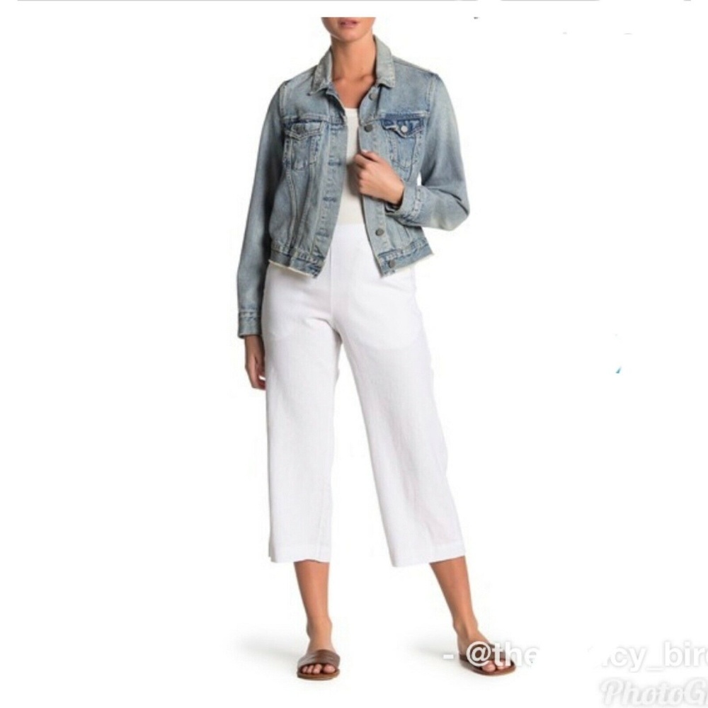 NWOT! Caslon White Linen Blend Cropped Pants